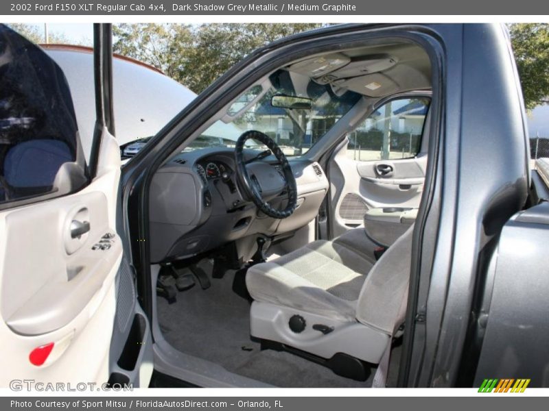 Dark Shadow Grey Metallic / Medium Graphite 2002 Ford F150 XLT Regular Cab 4x4