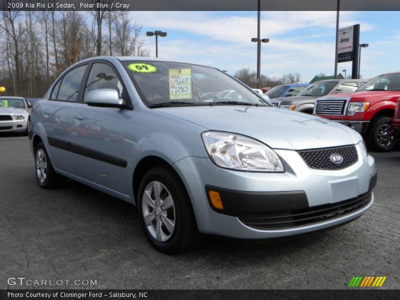 Polar Blue / Gray 2009 Kia Rio LX Sedan