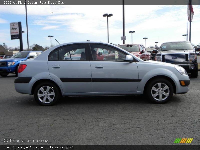 Polar Blue / Gray 2009 Kia Rio LX Sedan