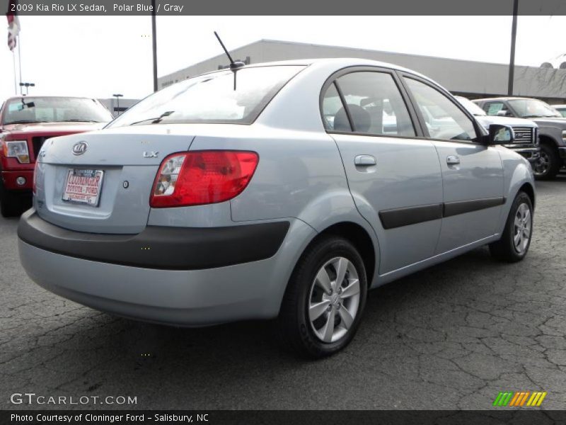 Polar Blue / Gray 2009 Kia Rio LX Sedan