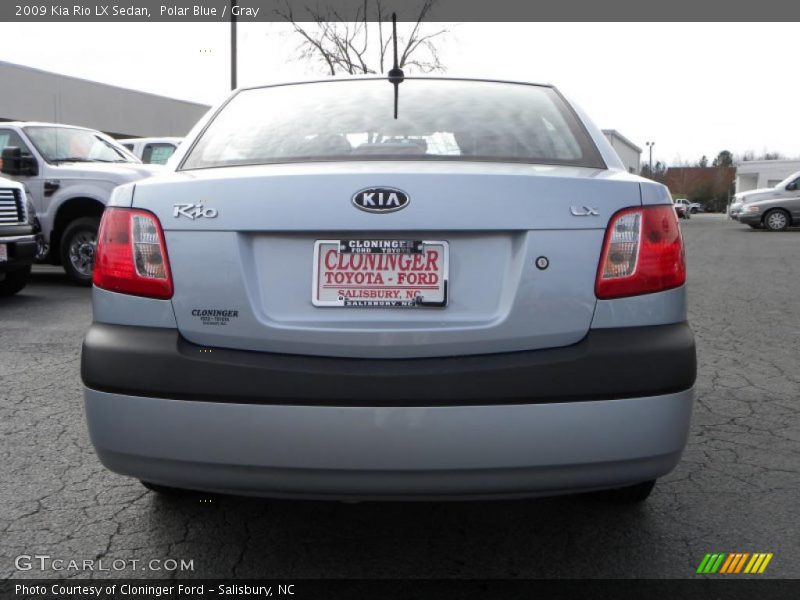 Polar Blue / Gray 2009 Kia Rio LX Sedan