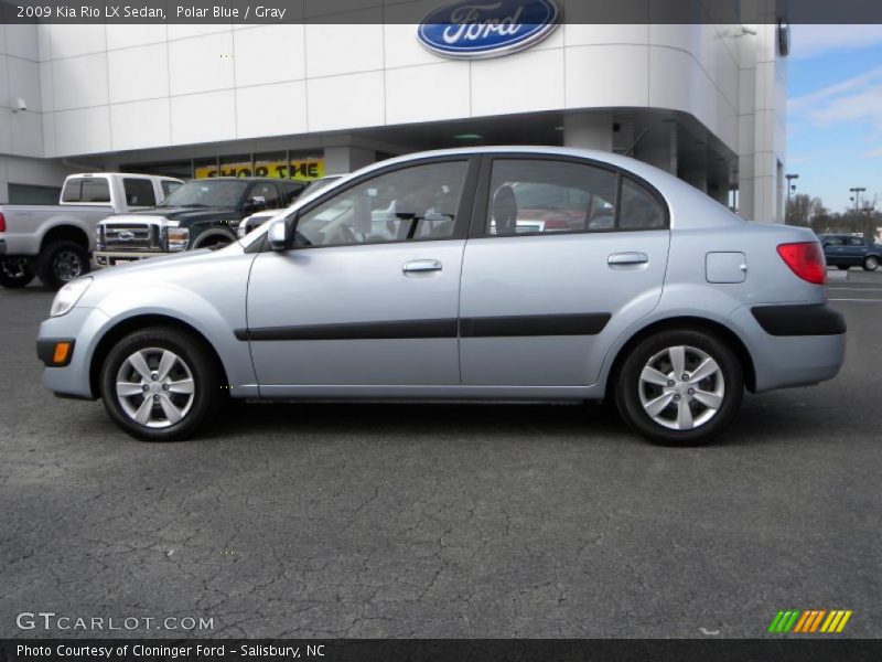 Polar Blue / Gray 2009 Kia Rio LX Sedan