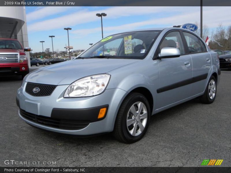 Polar Blue / Gray 2009 Kia Rio LX Sedan