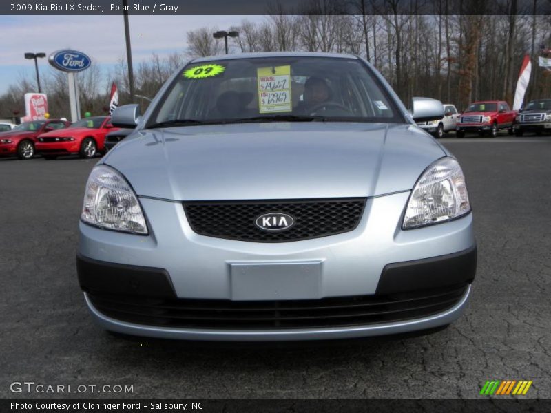 Polar Blue / Gray 2009 Kia Rio LX Sedan