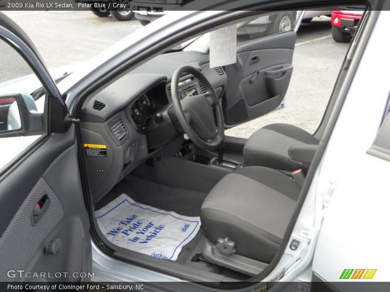 Polar Blue / Gray 2009 Kia Rio LX Sedan