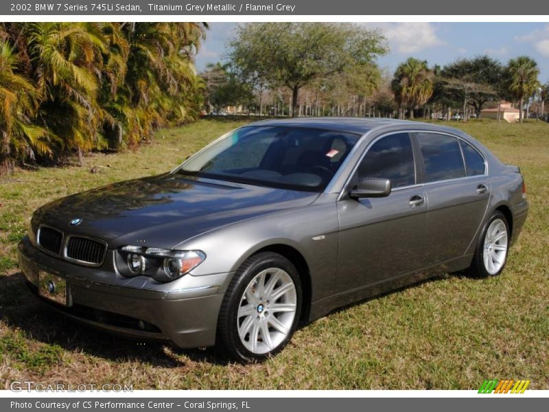 Titanium Grey Metallic / Flannel Grey 2002 BMW 7 Series 745Li Sedan