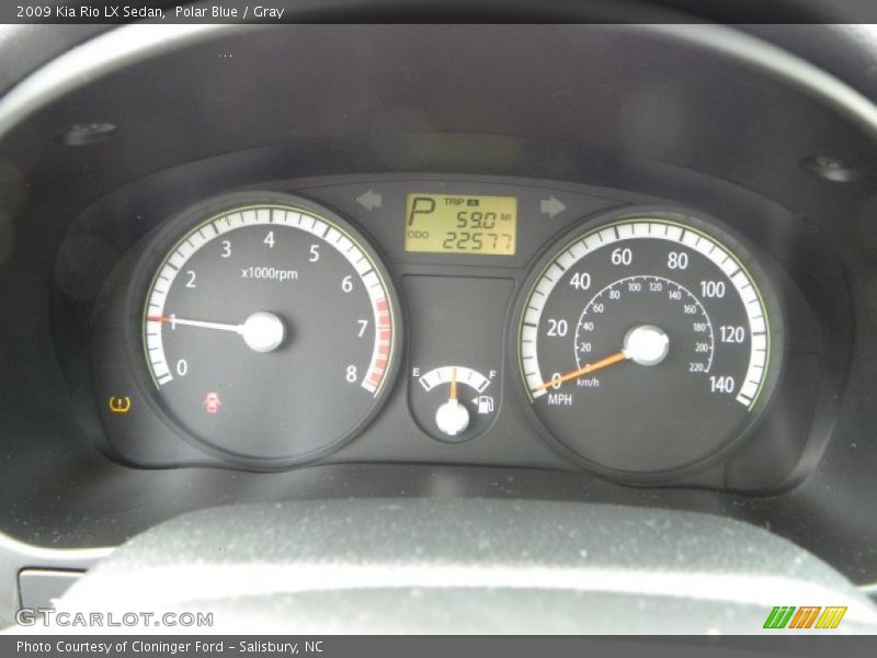 Polar Blue / Gray 2009 Kia Rio LX Sedan