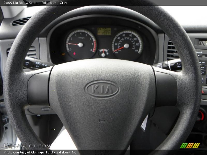 Polar Blue / Gray 2009 Kia Rio LX Sedan