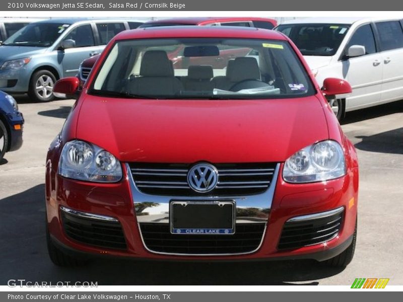 Salsa Red / Cornsilk Beige 2010 Volkswagen Jetta SE Sedan