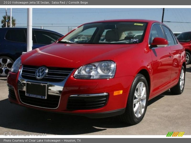 Salsa Red / Cornsilk Beige 2010 Volkswagen Jetta SE Sedan