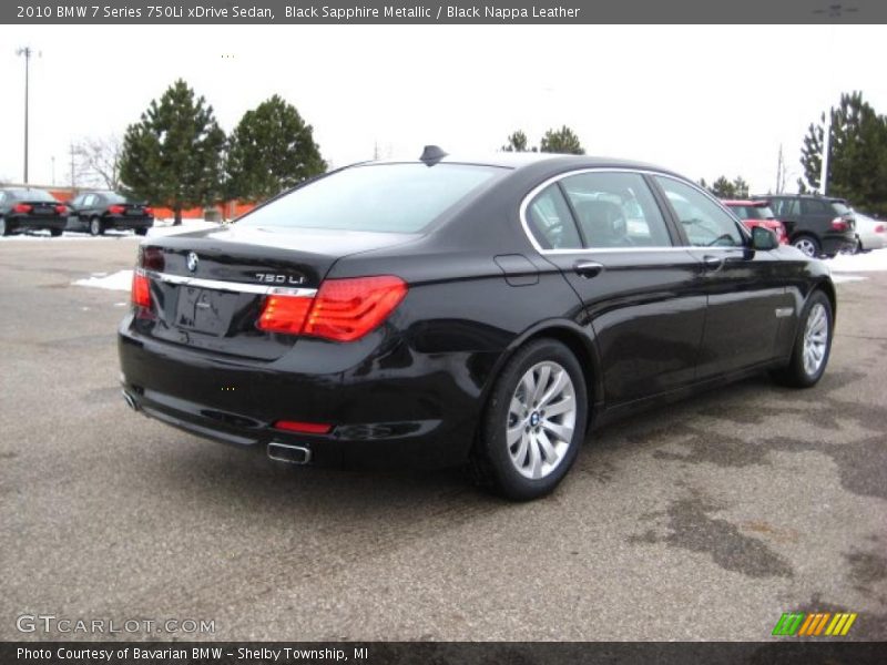 Black Sapphire Metallic / Black Nappa Leather 2010 BMW 7 Series 750Li xDrive Sedan