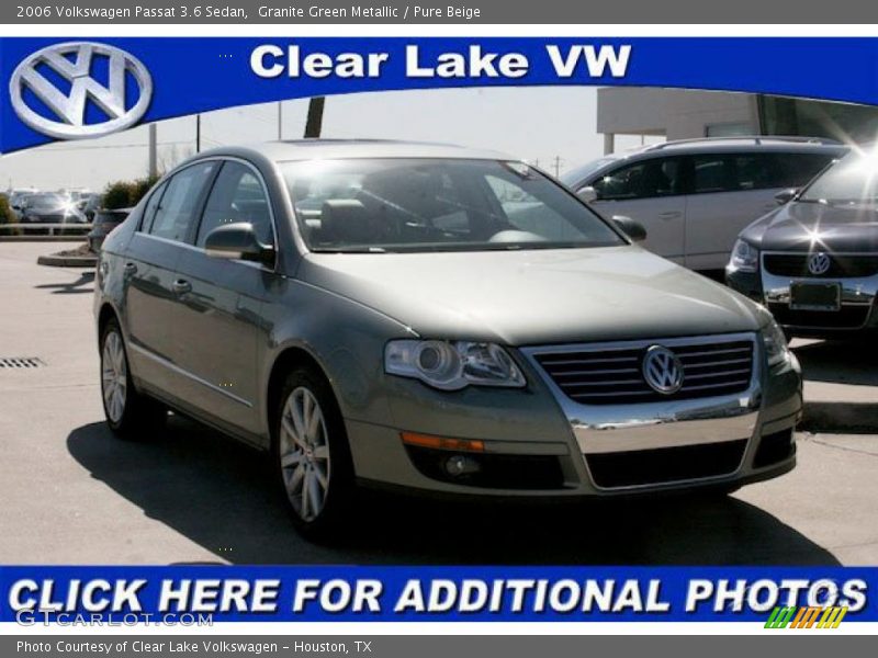 Granite Green Metallic / Pure Beige 2006 Volkswagen Passat 3.6 Sedan