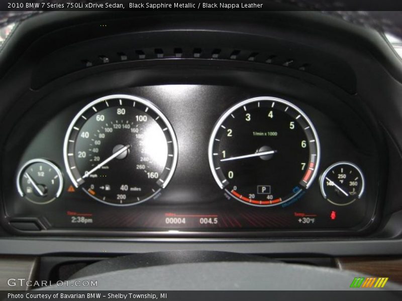 Black Sapphire Metallic / Black Nappa Leather 2010 BMW 7 Series 750Li xDrive Sedan
