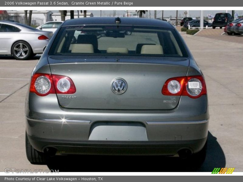 Granite Green Metallic / Pure Beige 2006 Volkswagen Passat 3.6 Sedan