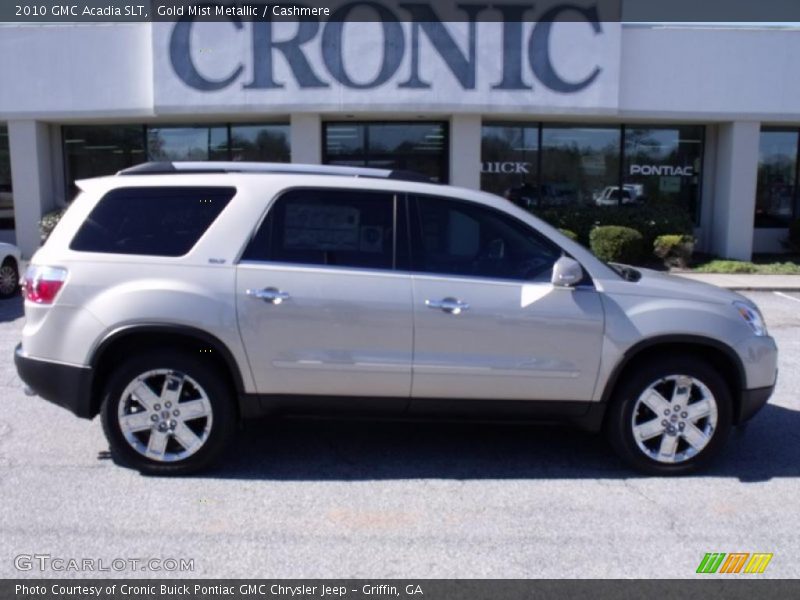 Gold Mist Metallic / Cashmere 2010 GMC Acadia SLT