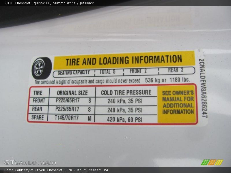 Summit White / Jet Black 2010 Chevrolet Equinox LT
