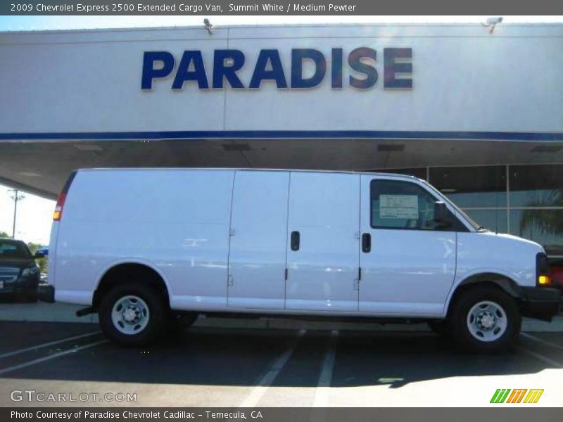 Summit White / Medium Pewter 2009 Chevrolet Express 2500 Extended Cargo Van