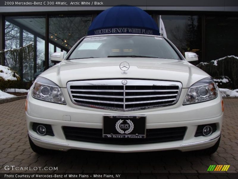 Arctic White / Black 2009 Mercedes-Benz C 300 4Matic