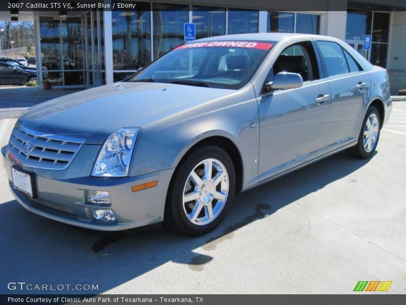 Sunset Blue / Ebony 2007 Cadillac STS V6