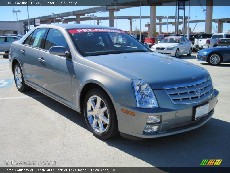 Sunset Blue / Ebony 2007 Cadillac STS V6