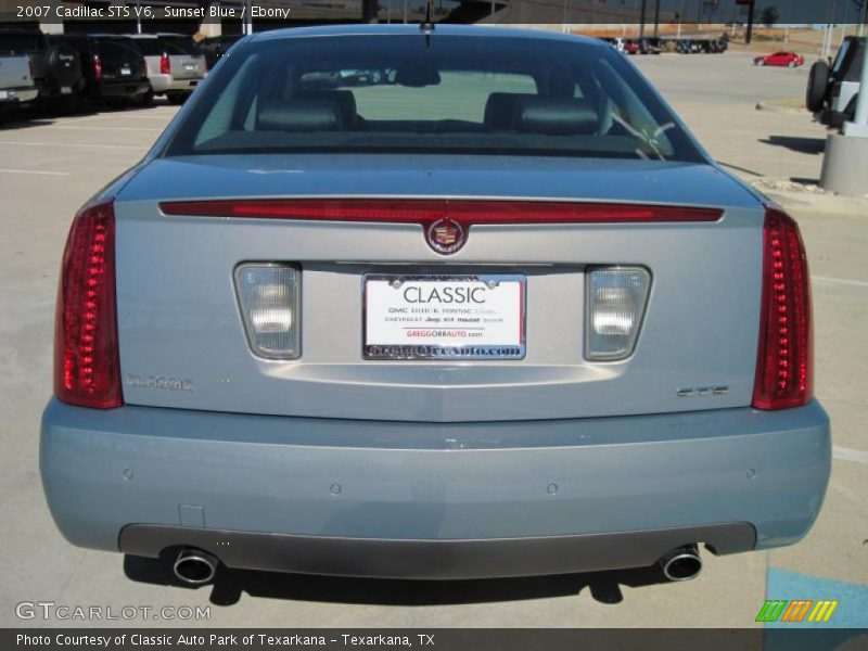 Sunset Blue / Ebony 2007 Cadillac STS V6