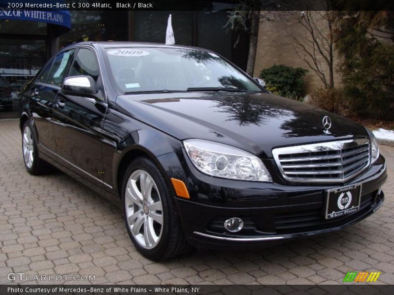 Black / Black 2009 Mercedes-Benz C 300 4Matic