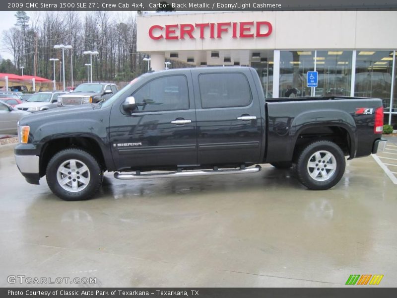 Carbon Black Metallic / Ebony/Light Cashmere 2009 GMC Sierra 1500 SLE Z71 Crew Cab 4x4