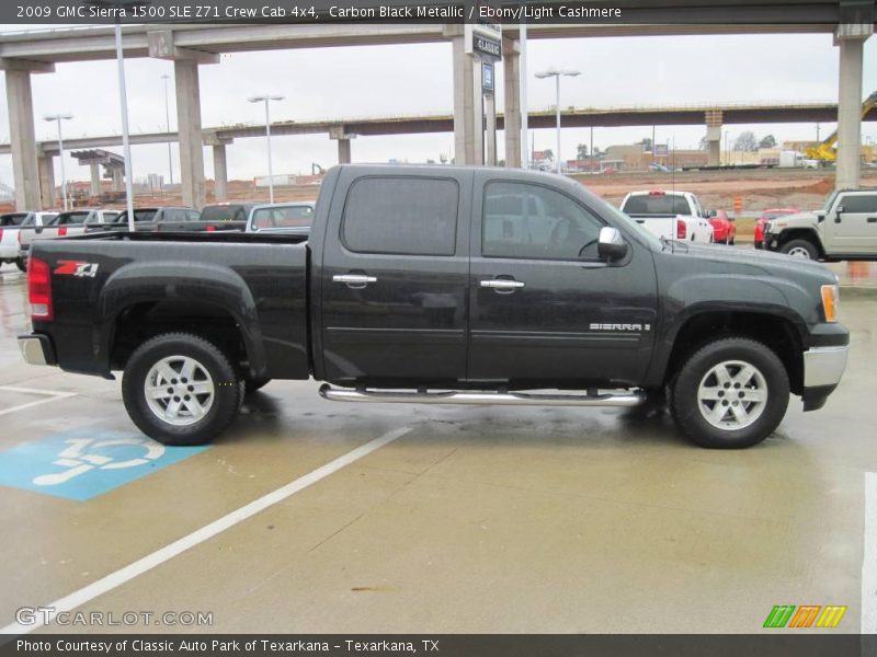 Carbon Black Metallic / Ebony/Light Cashmere 2009 GMC Sierra 1500 SLE Z71 Crew Cab 4x4