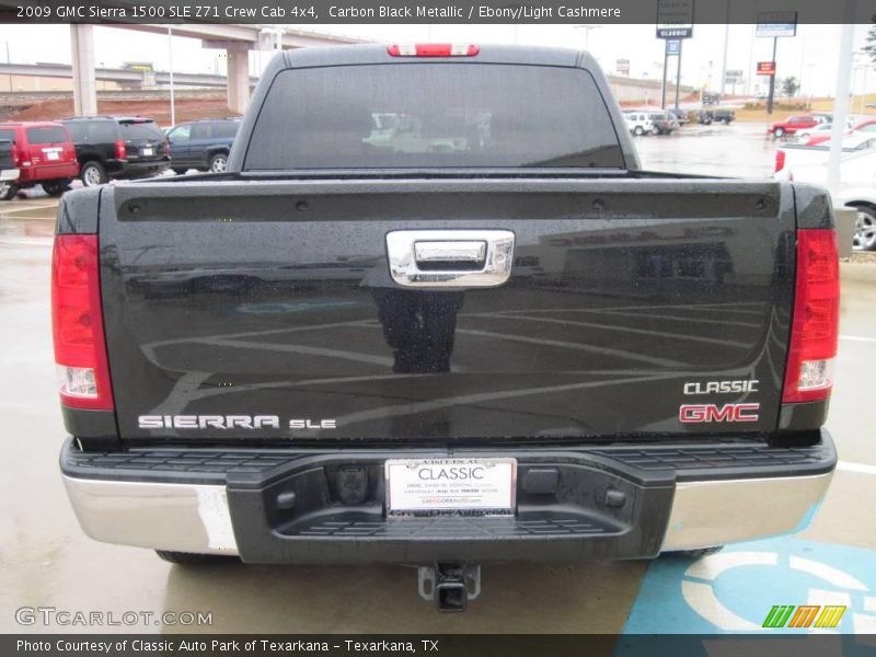 Carbon Black Metallic / Ebony/Light Cashmere 2009 GMC Sierra 1500 SLE Z71 Crew Cab 4x4