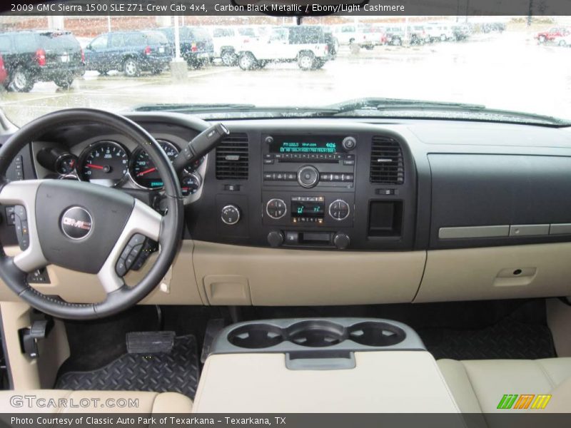 Carbon Black Metallic / Ebony/Light Cashmere 2009 GMC Sierra 1500 SLE Z71 Crew Cab 4x4