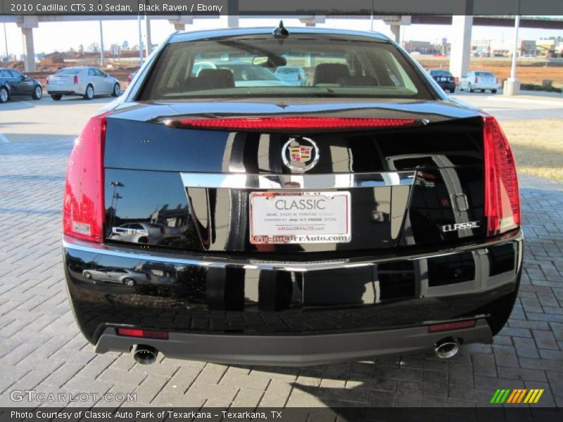 Black Raven / Ebony 2010 Cadillac CTS 3.0 Sedan