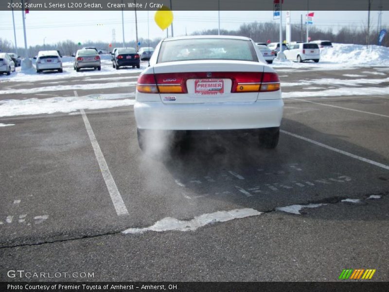 Cream White / Gray 2002 Saturn L Series L200 Sedan