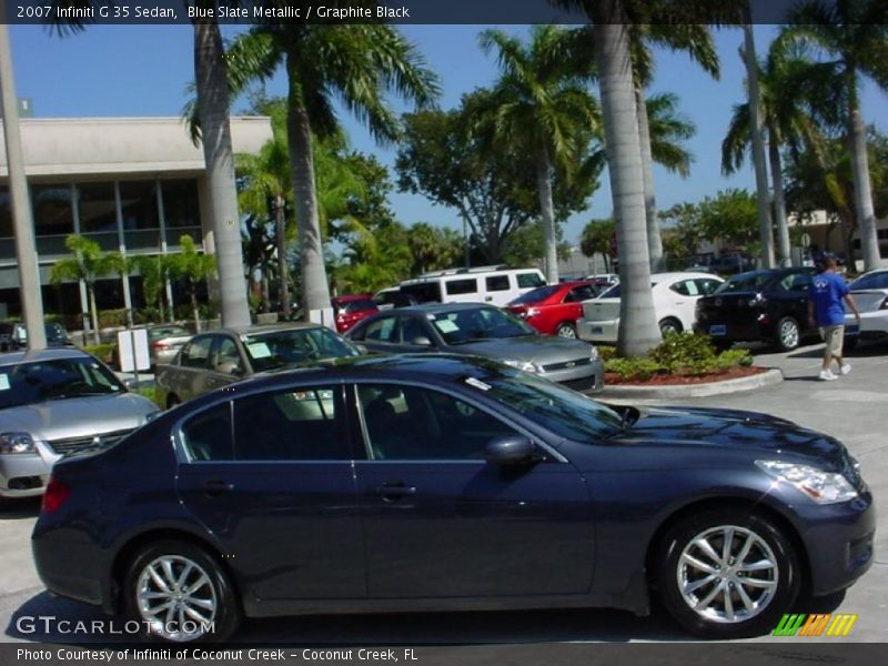 Blue Slate Metallic / Graphite Black 2007 Infiniti G 35 Sedan