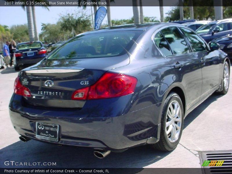 Blue Slate Metallic / Graphite Black 2007 Infiniti G 35 Sedan