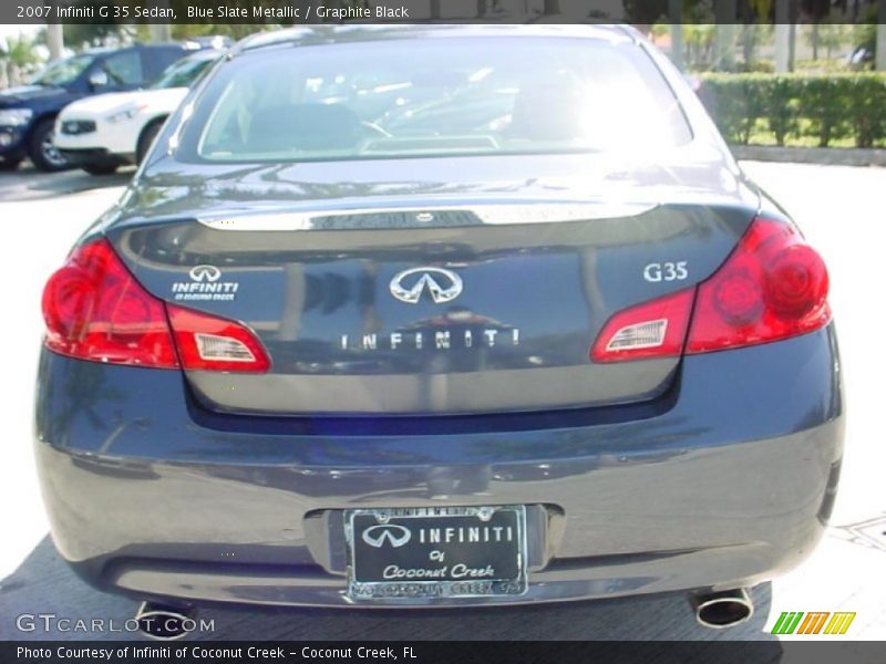 Blue Slate Metallic / Graphite Black 2007 Infiniti G 35 Sedan
