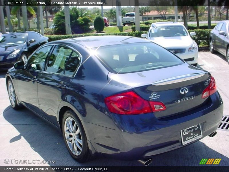 Blue Slate Metallic / Graphite Black 2007 Infiniti G 35 Sedan