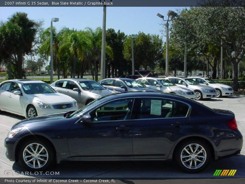 Blue Slate Metallic / Graphite Black 2007 Infiniti G 35 Sedan