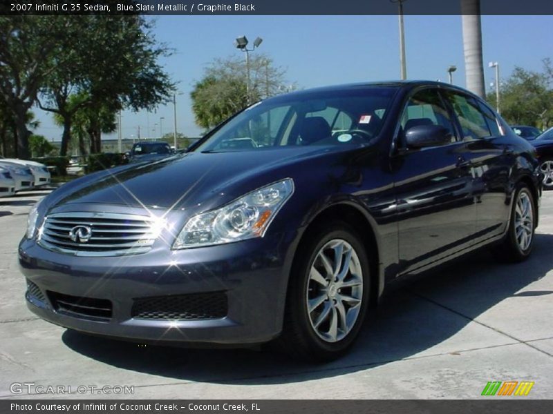 Blue Slate Metallic / Graphite Black 2007 Infiniti G 35 Sedan