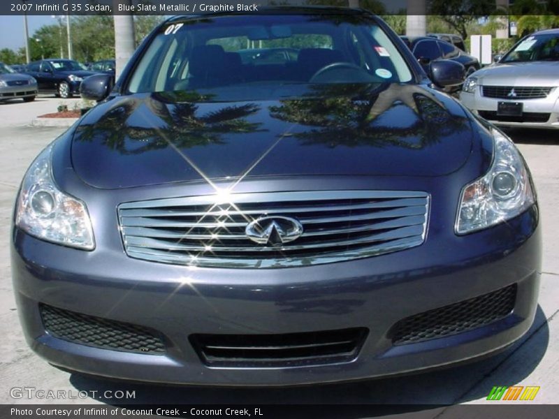 Blue Slate Metallic / Graphite Black 2007 Infiniti G 35 Sedan