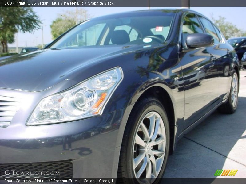 Blue Slate Metallic / Graphite Black 2007 Infiniti G 35 Sedan