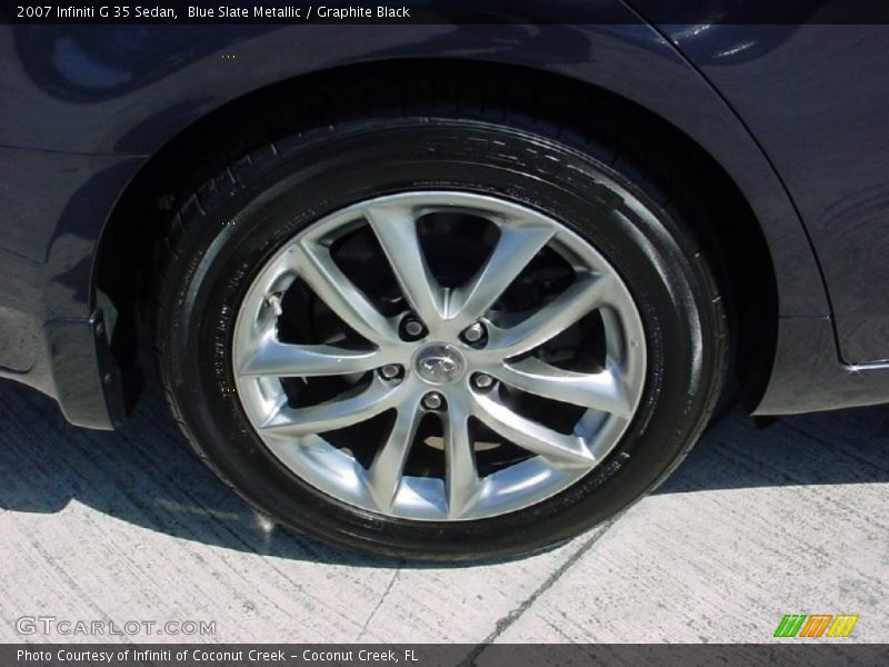 Blue Slate Metallic / Graphite Black 2007 Infiniti G 35 Sedan
