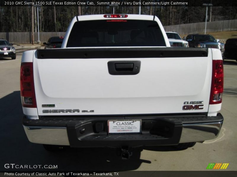 Summit White / Very Dark Cashmere/Light Cashmere 2010 GMC Sierra 1500 SLE Texas Edition Crew Cab