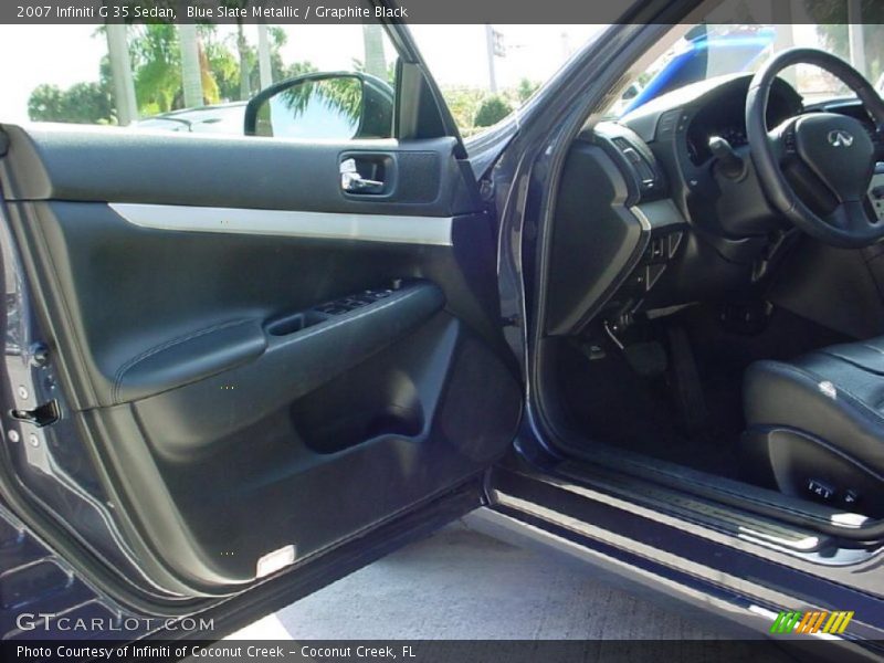 Blue Slate Metallic / Graphite Black 2007 Infiniti G 35 Sedan