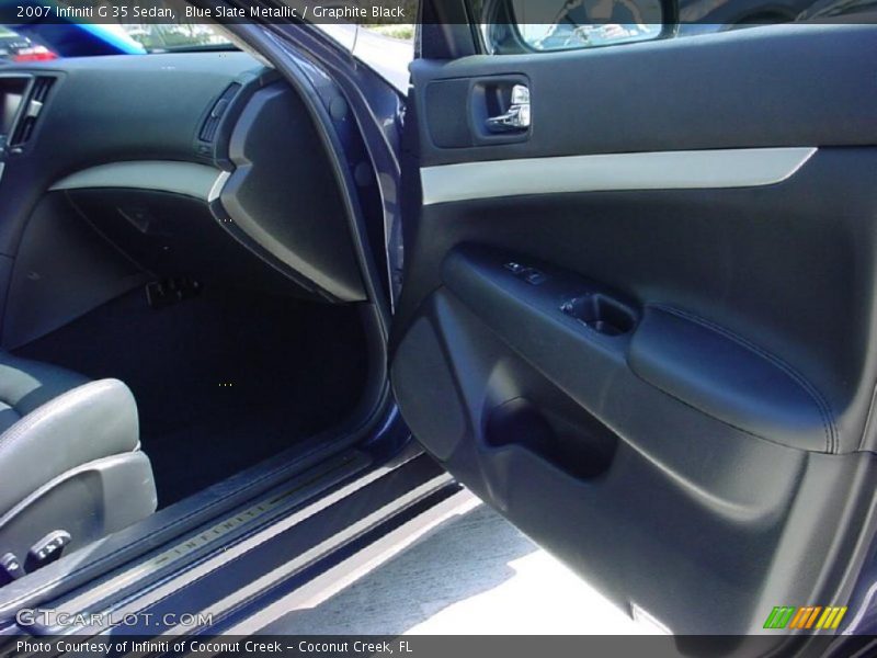 Blue Slate Metallic / Graphite Black 2007 Infiniti G 35 Sedan