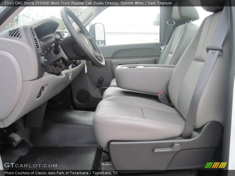 Summit White / Dark Titanium 2010 GMC Sierra 3500HD Work Truck Regular Cab Dually Chassis