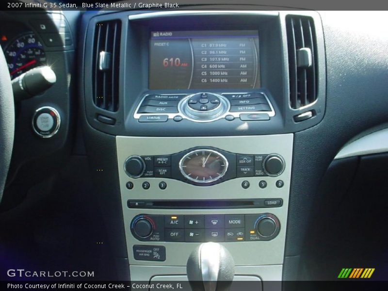 Blue Slate Metallic / Graphite Black 2007 Infiniti G 35 Sedan