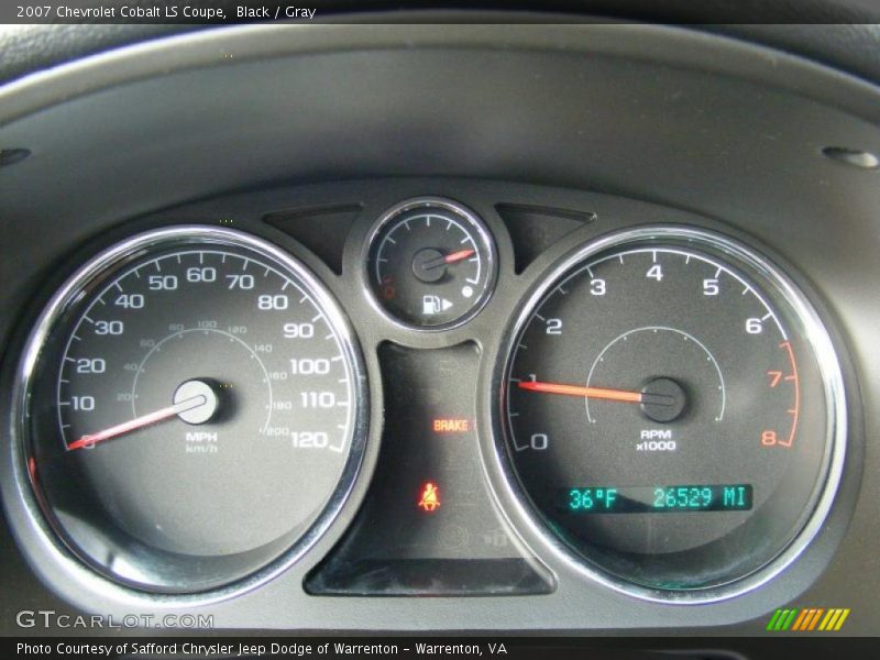 Black / Gray 2007 Chevrolet Cobalt LS Coupe