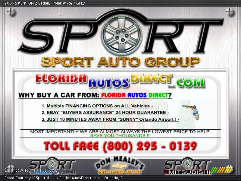 Polar White / Gray 2006 Saturn ION 2 Sedan