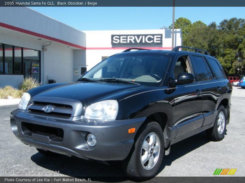 Black Obsidian / Beige 2005 Hyundai Santa Fe GLS