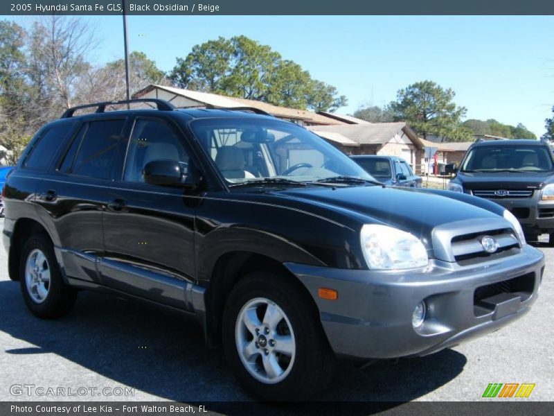 Black Obsidian / Beige 2005 Hyundai Santa Fe GLS